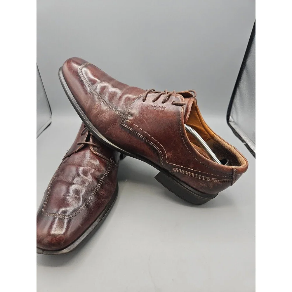 Florsheim Men's 47 Sz 13 Leather Upper Brown Low Top Lace Up Oxford Dress Shoes
